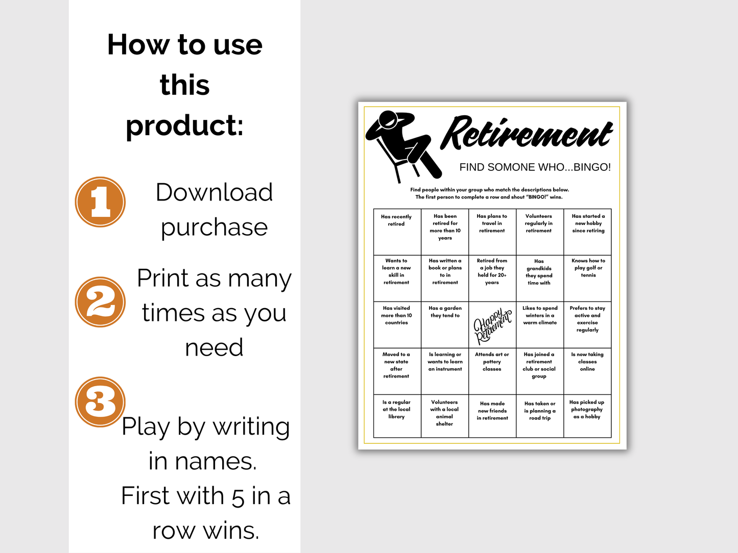 Retirement Find Someone Who
