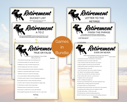 Retirement Party Game Bundle
