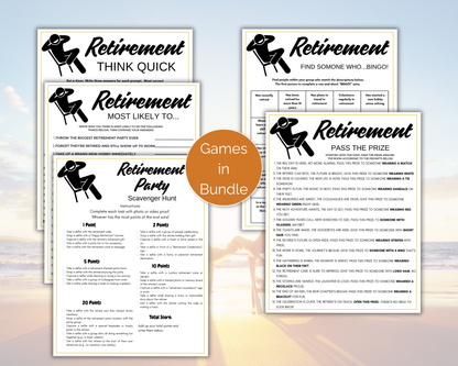 Retirement Party Game Bundle