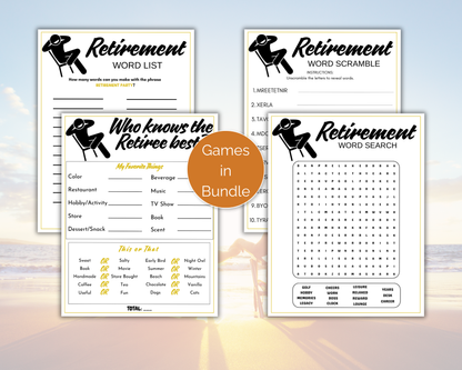 Retirement Party Game Bundle