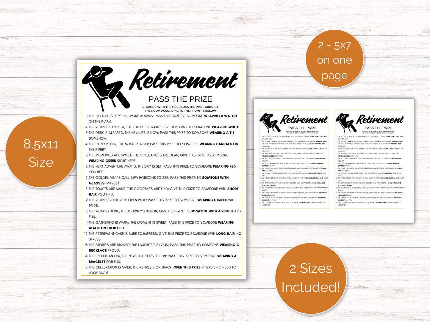 Retirement Pass The Prize