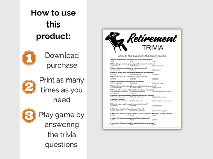 Retirement Trivia Game