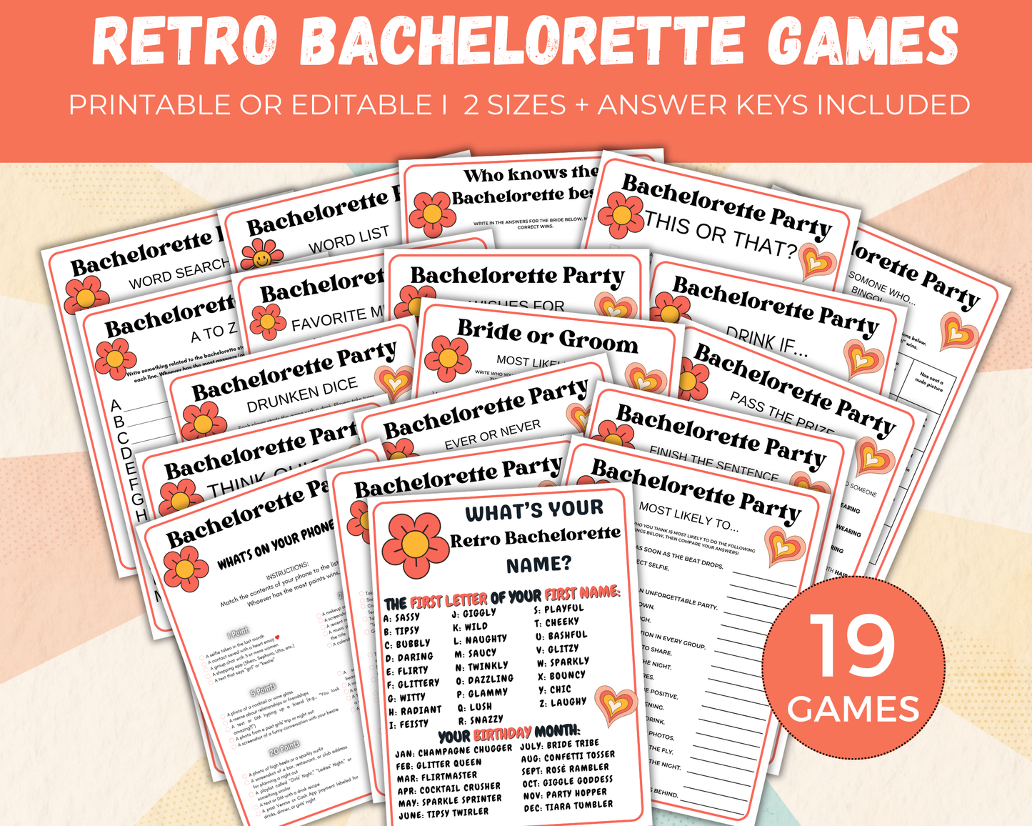 Retro Bachelorette Game Bundle