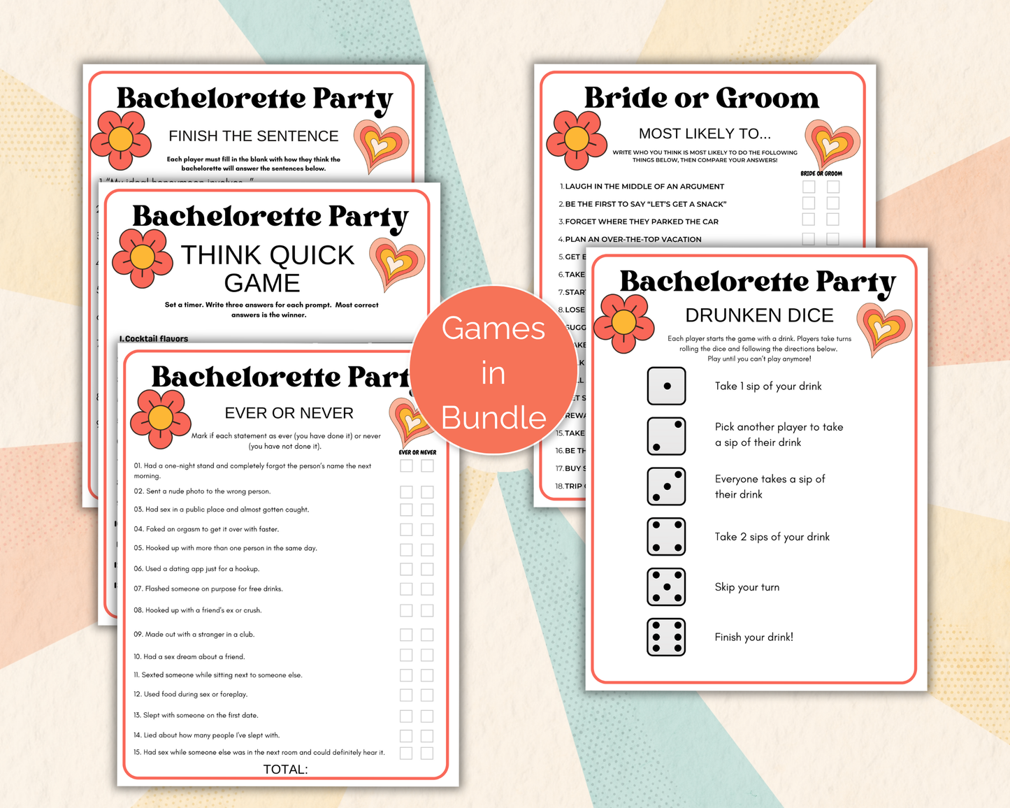 Retro Bachelorette Game Bundle
