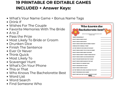 Retro Bachelorette Game Bundle