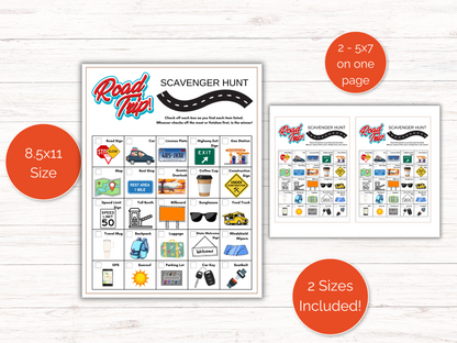 Road Trip Scavenger Hunt for kids