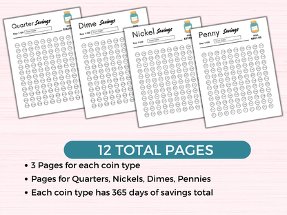 365 Day Coin Savings Challenge Bundle