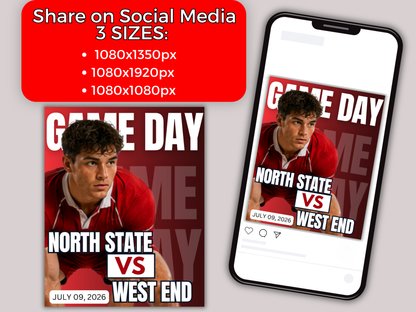 Rugby Social Media Templates Bundle