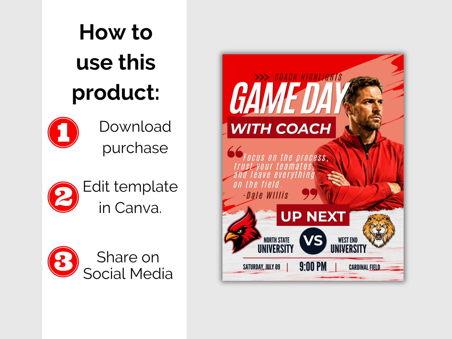 Rugby Social Media Templates Bundle