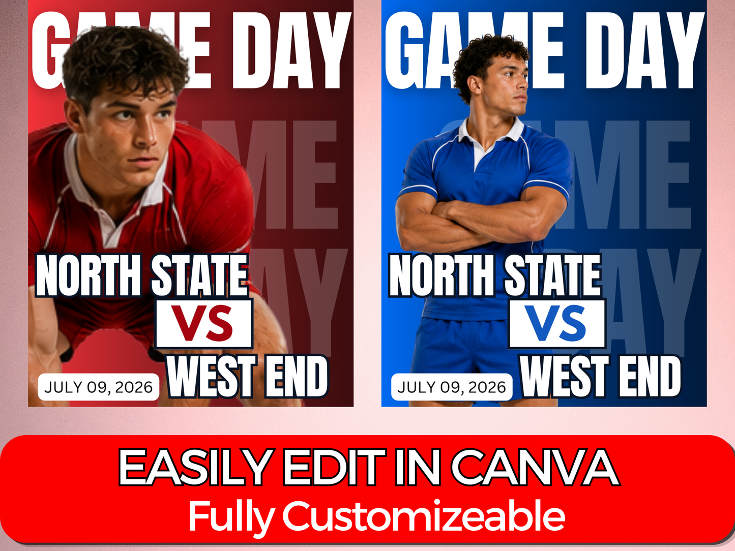 Rugby Social Media Templates Bundle
