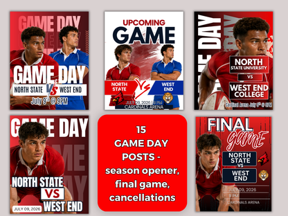 Rugby Social Media Templates Bundle