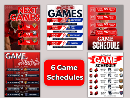 Rugby Social Media Templates Bundle
