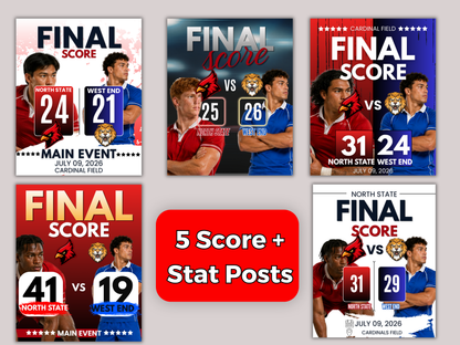 Rugby Social Media Templates Bundle