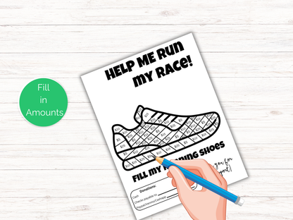 Editable Fill My Running Shoes Fundraiser Template