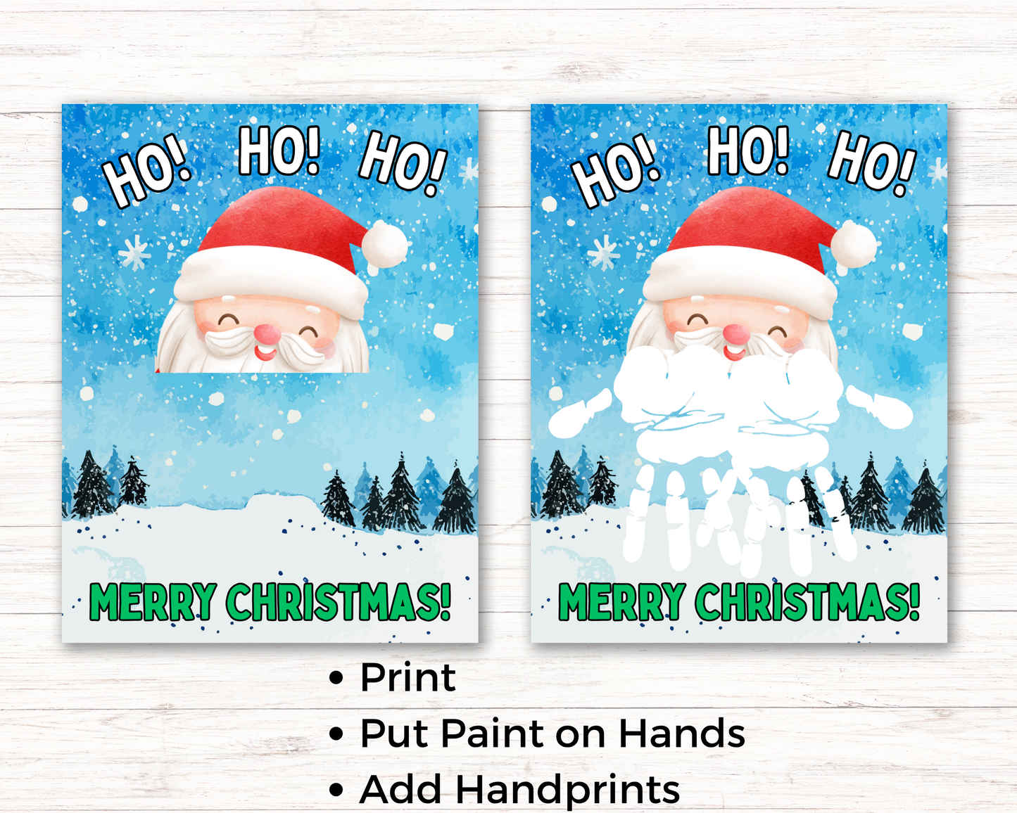 Santa Handprint Art