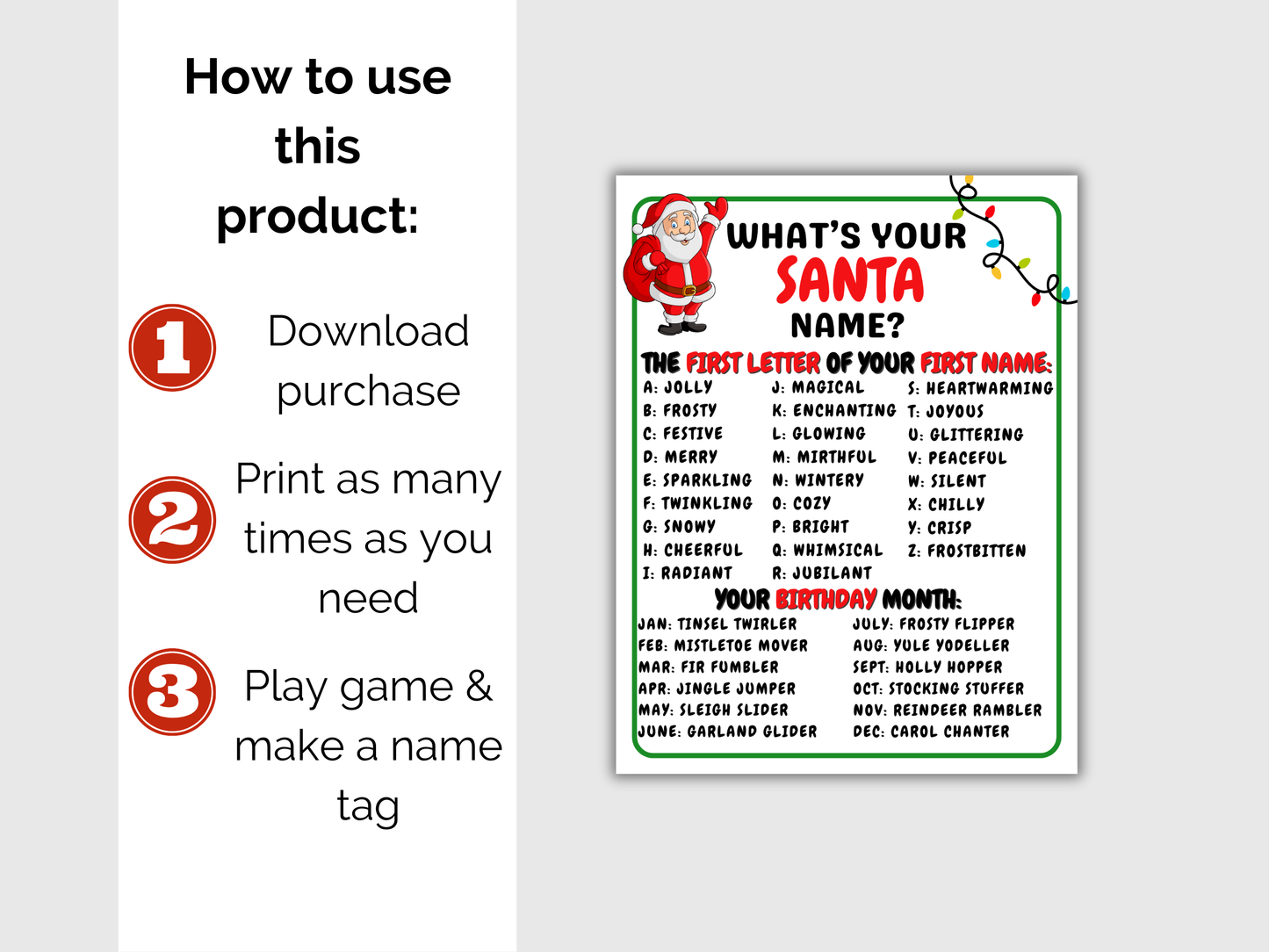 What's Your Santa Name