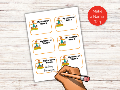 What's Your Scarecrow Name Game + Name Tags