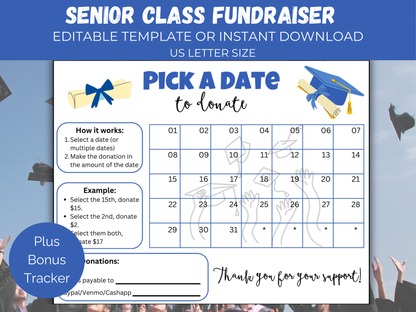 Editable Senior Class Pick A Date