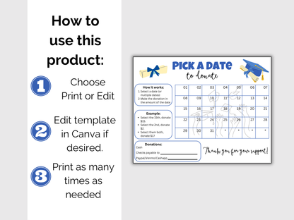 Editable Senior Class Pick A Date
