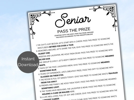 Senior Pass The Prize