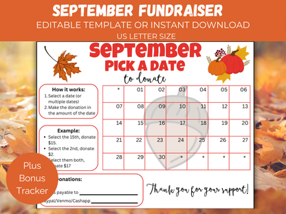 Editable September Pick A Date