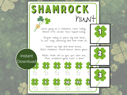 Shamrock Scavenger Hunt for kids