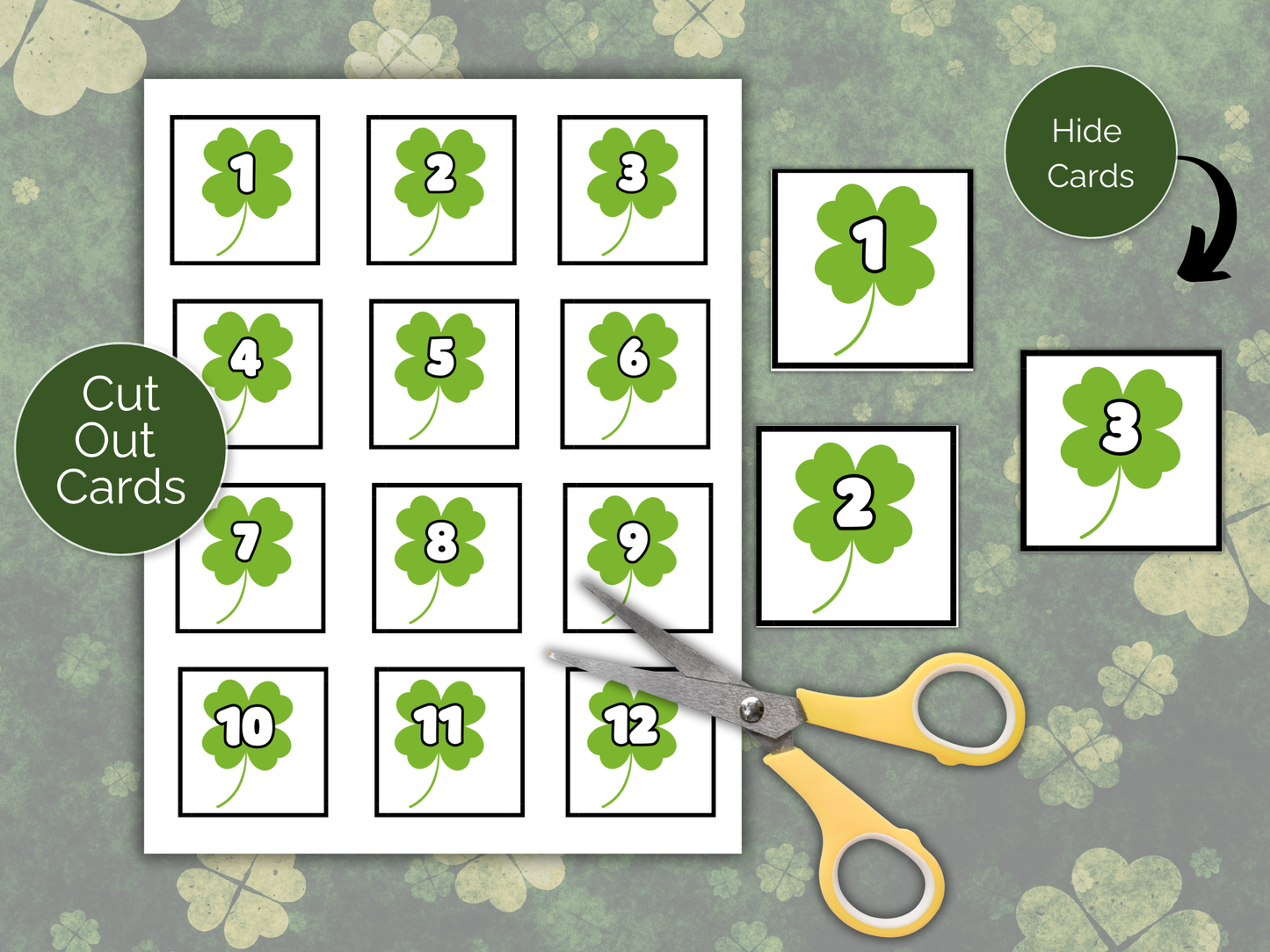 Shamrock Scavenger Hunt for kids