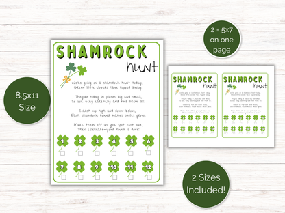 Shamrock Scavenger Hunt for kids