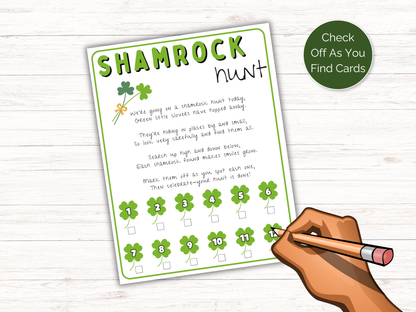 Shamrock Scavenger Hunt for kids