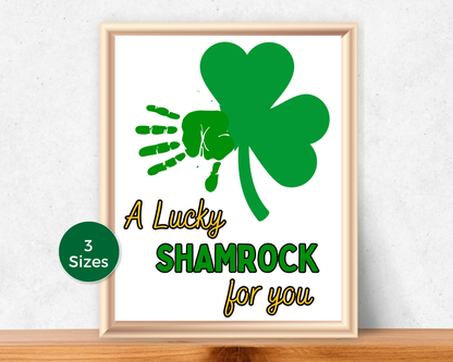 Shamrock St Patrick Handprint Art