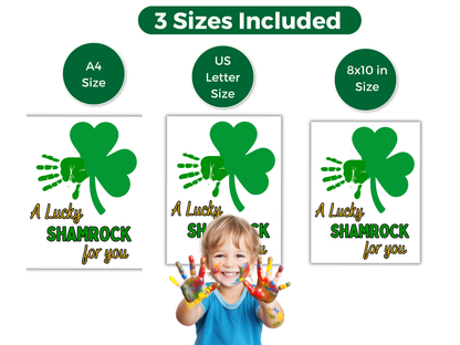 Shamrock St Patrick Handprint Art