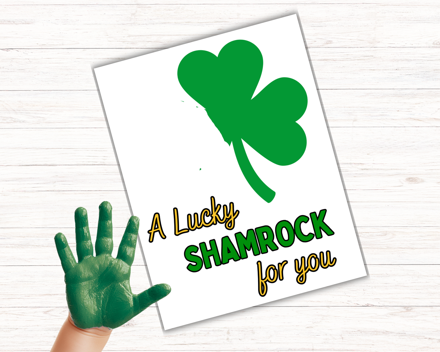 Shamrock St Patrick Handprint Art