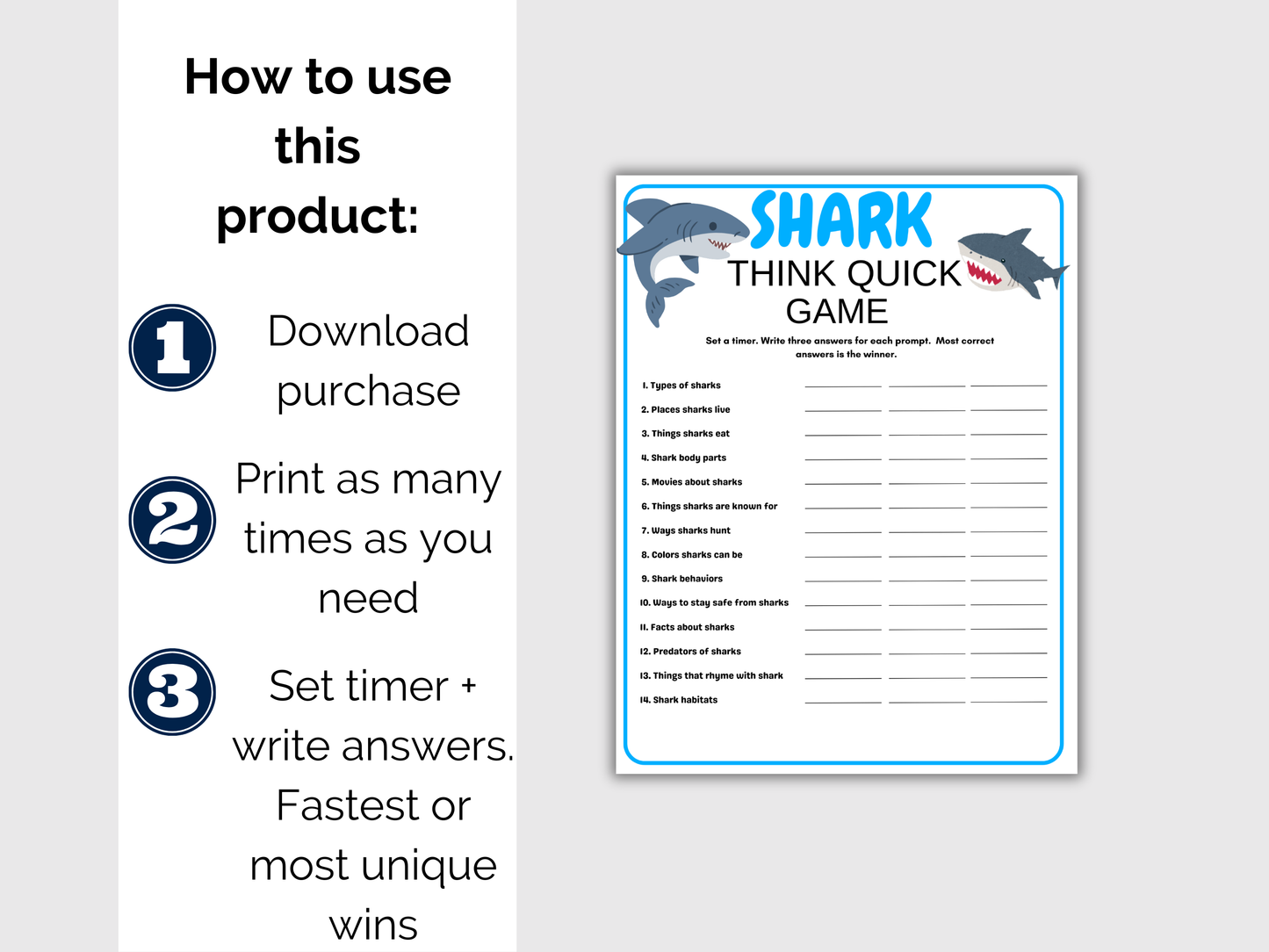 Shark Think Quick