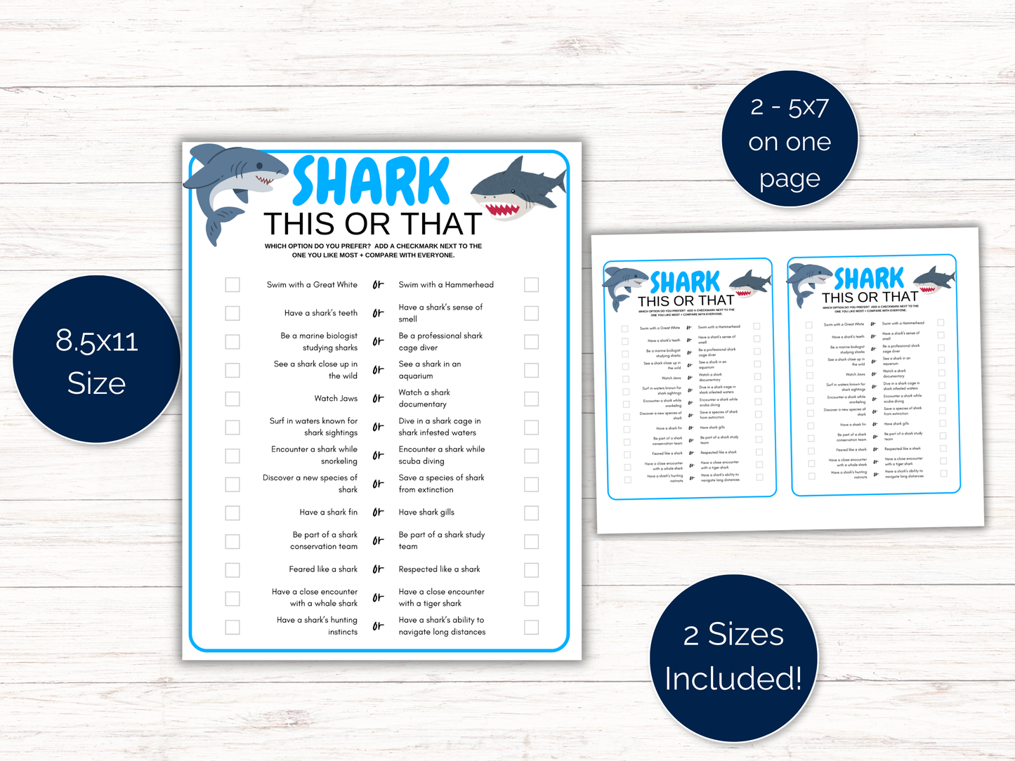 Shark This or That Game