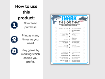 Shark This or That Game