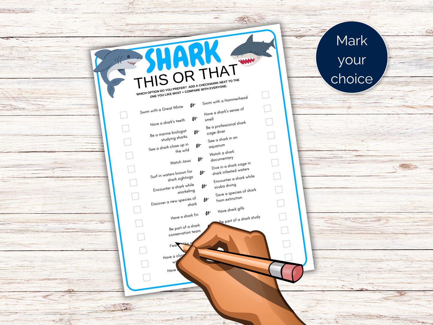 Shark This or That Game