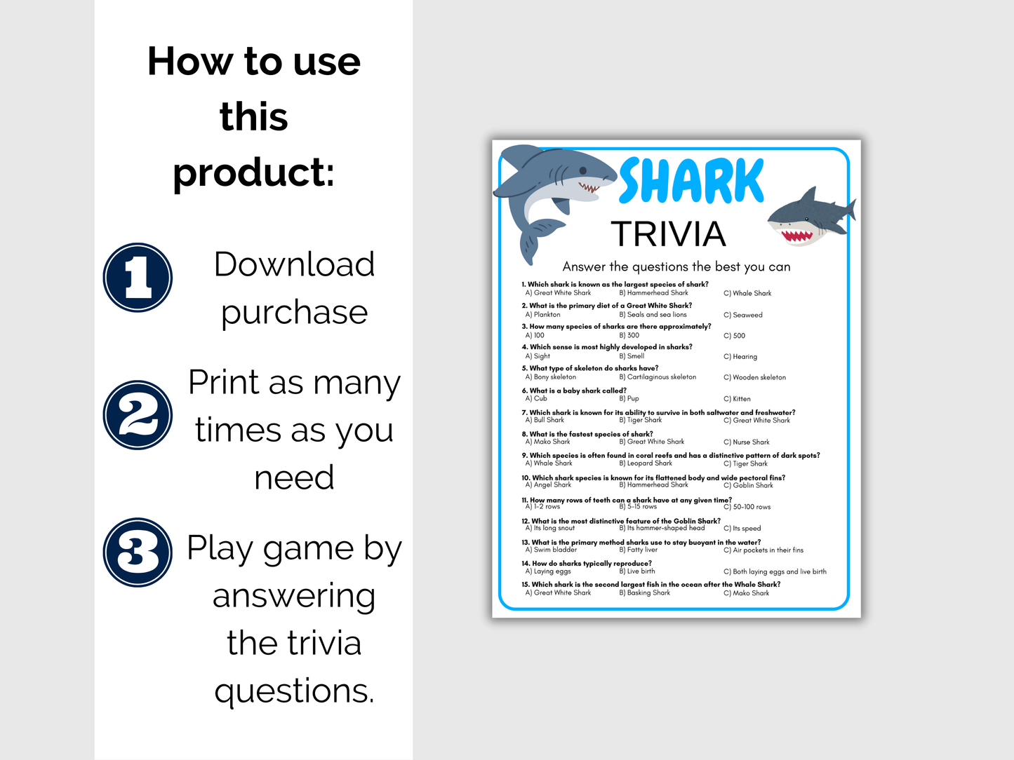 Shark Trivia Game