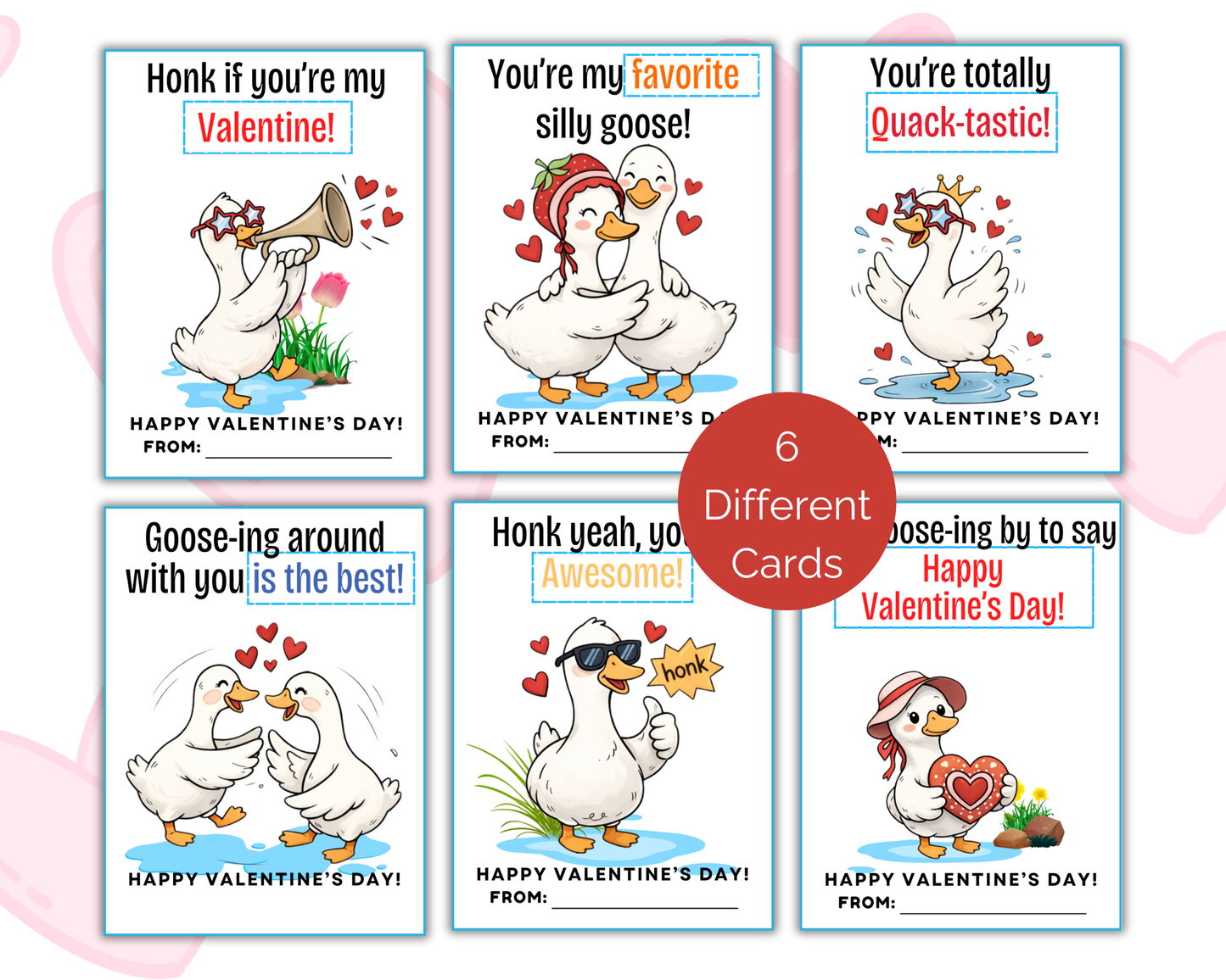 Goose Valentine Cards