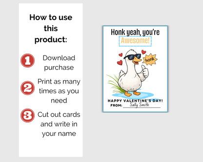 Goose Valentine Cards