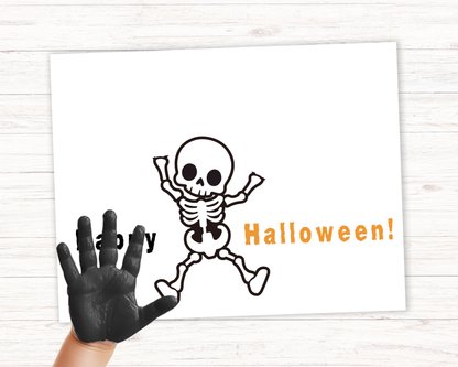 Skeleton Halloween Handprint Art