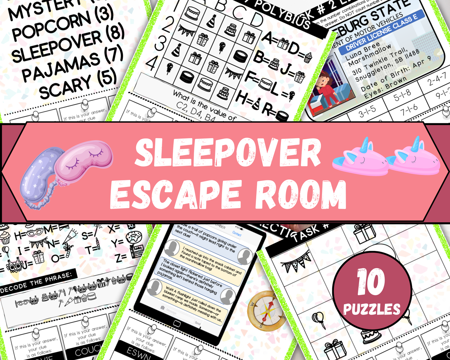 Sleepover Escape Room for Kids