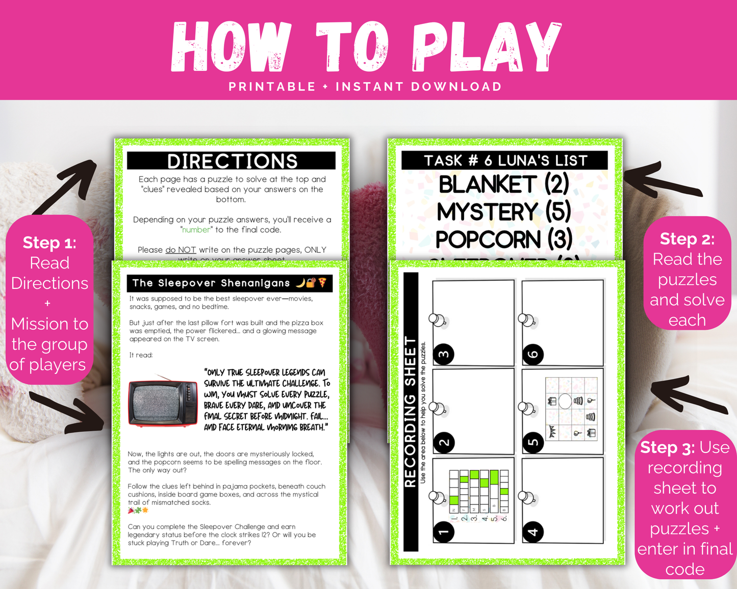 Sleepover Escape Room for Kids