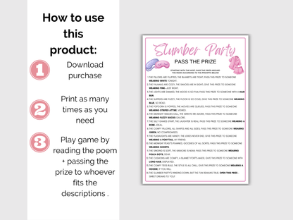 Slumber Party Pass The Prize