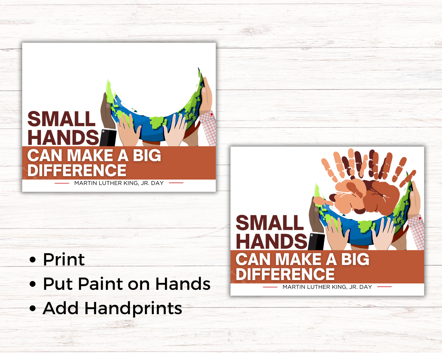 MLK Day Handprint Art - Small Hands