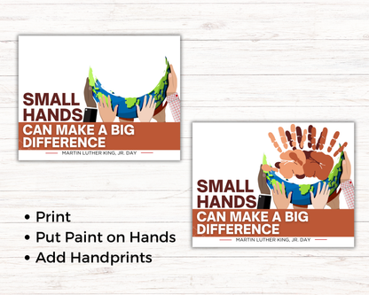 MLK Day Handprint Art - Small Hands