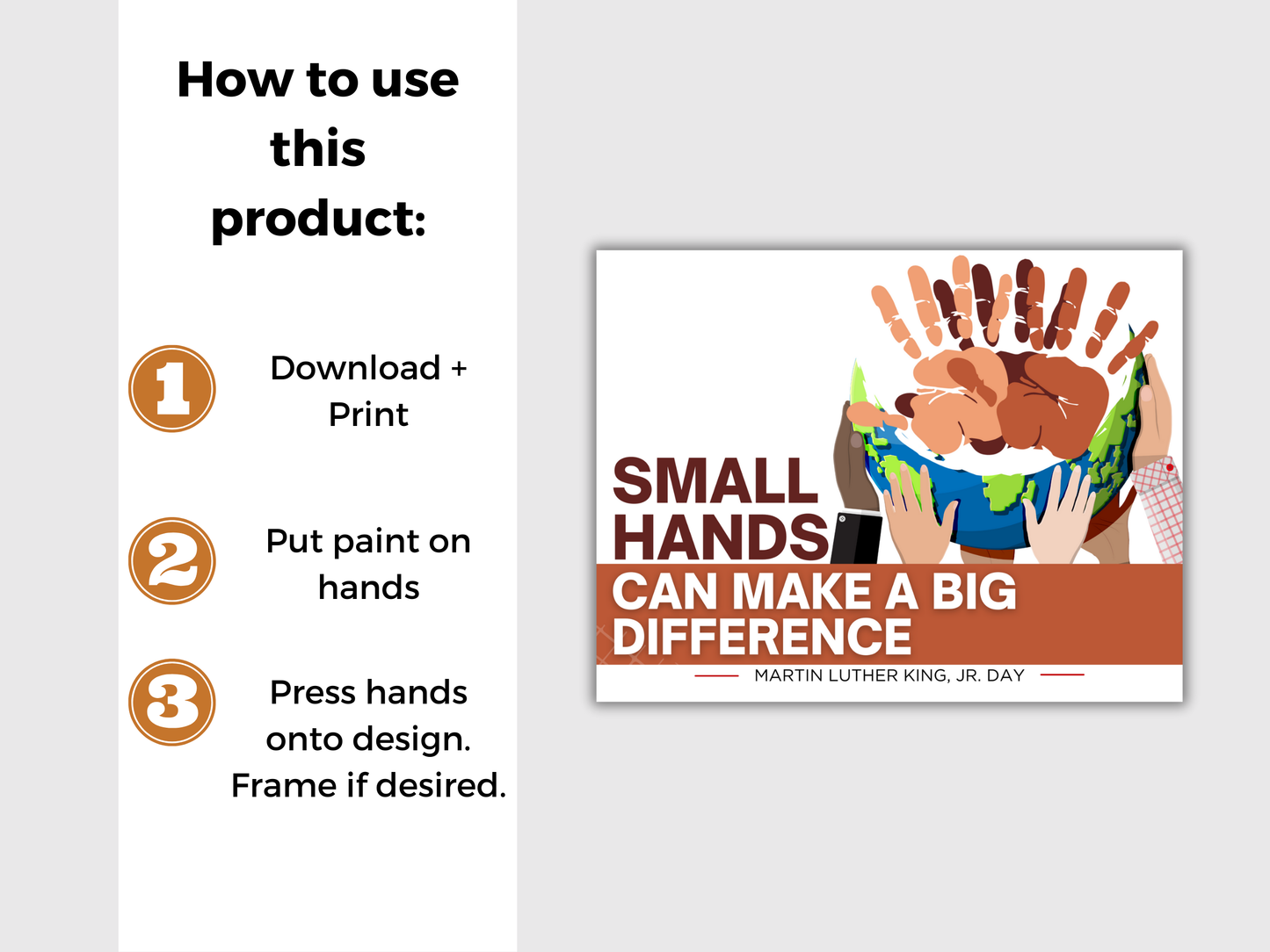 MLK Day Handprint Art - Small Hands