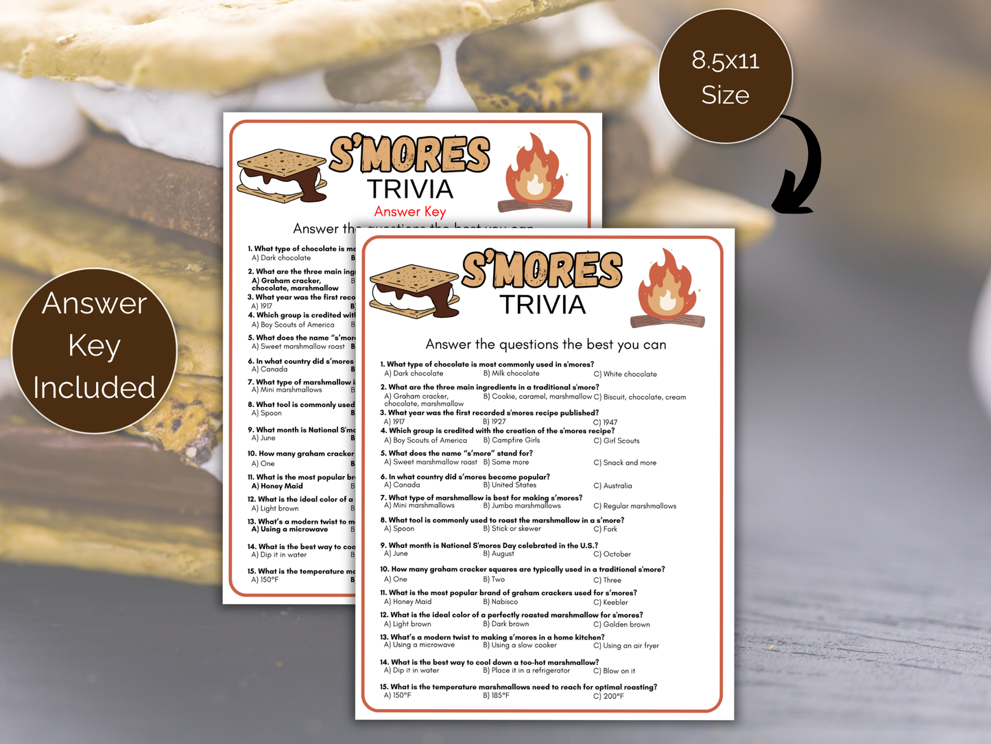 S'mores Trivia Game