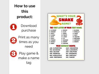 What's Your Snake Name