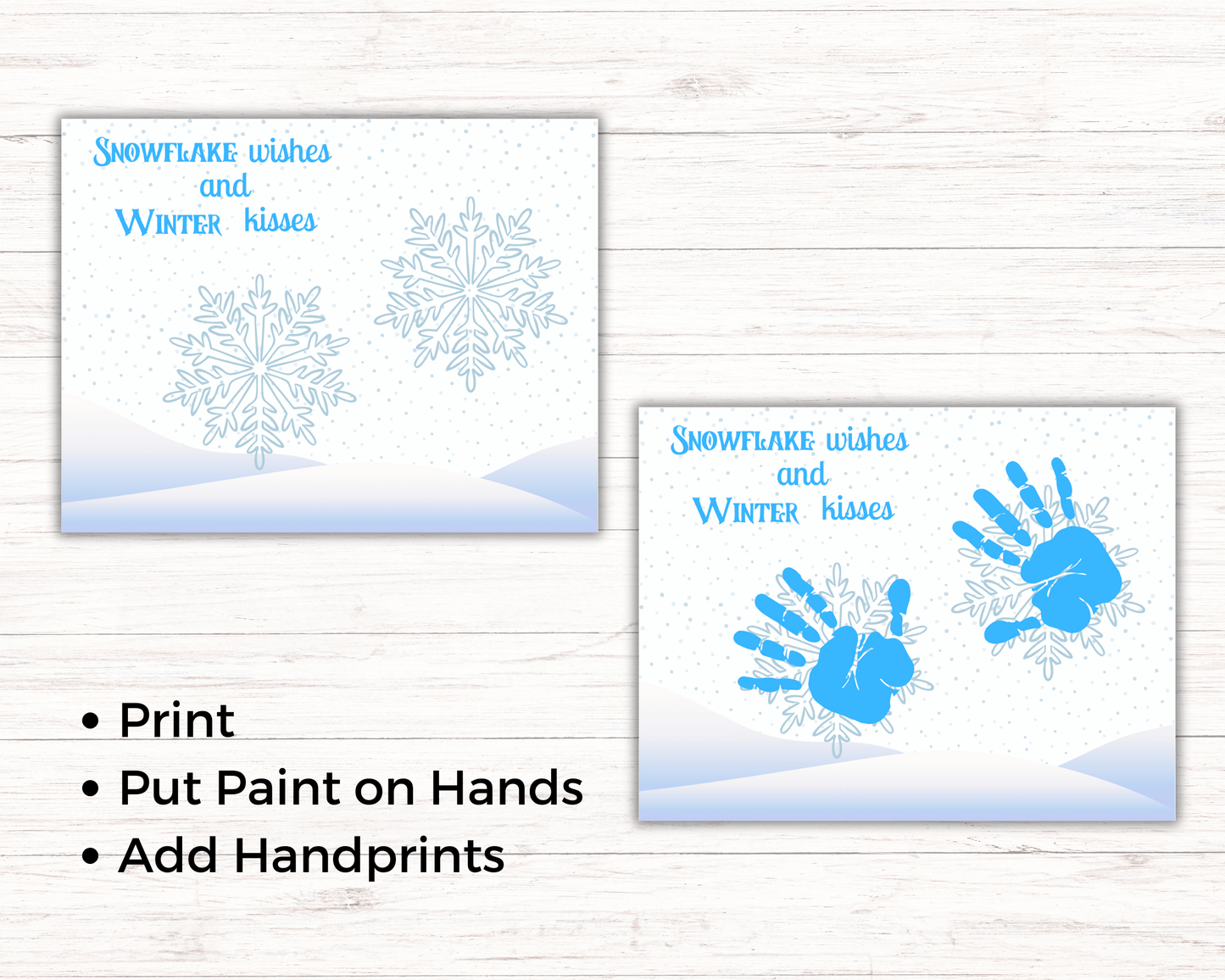Snowflake Handprint Art