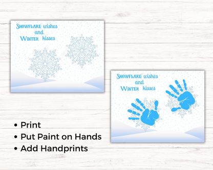Snowflake Handprint Art